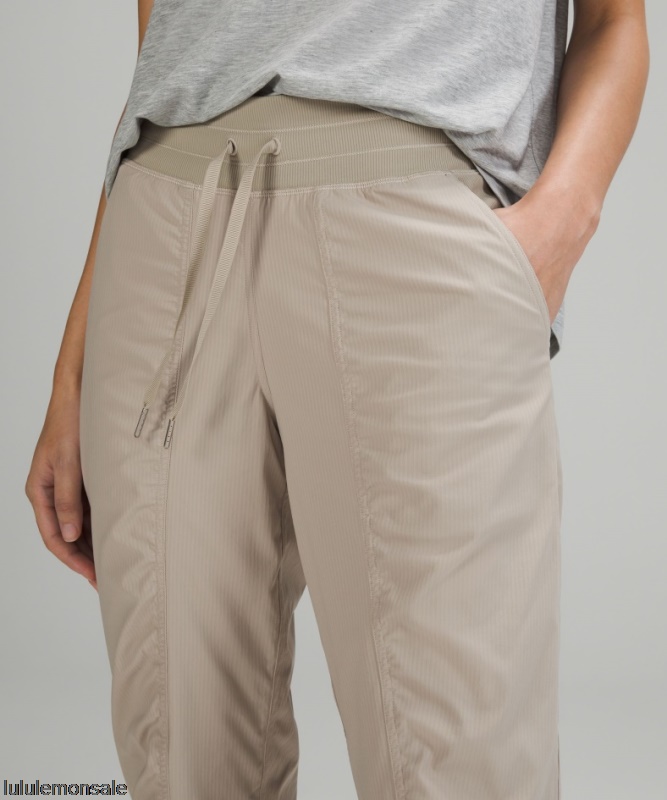 Lululemon Damen DELULU254 | Rohleinen Dance Studio Gefütterte Halbhohe Jogginghose